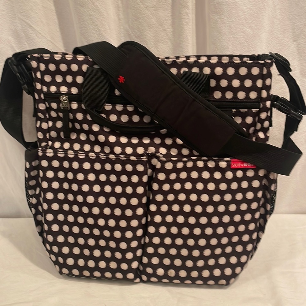Skip Hop Duo Black/White/Red Diaper Bag